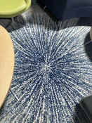 9' x 12' Modern Blue and White Living Room Office Area Rug
