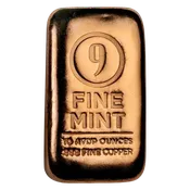 10 oz Cast-Poured Copper Bar – 9Fine Mint
