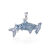 Aboriginal Hammerhead Shark Sterling Silver Pendant