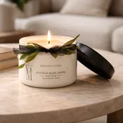 Luxury Coconut Apricot Candle | Hand‑Poured, Eco‑Friendly, 8oz — MAYHEM MADE SIMPLE