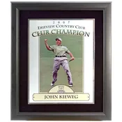 12" x 14.5" Black Stained Wood Picture Frame with Color Printed Plate