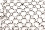AAAA2066 Luxury Cubic Zirconia Crystal Mesh With Heavy Duty O Rings