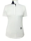 Beautiful Bits Ladies Talent Yarn Wrap Collar Short Sleeve Show Shirt