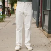 105 90's Fit White Denim
