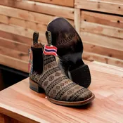 Botin El Besserro Imit. Cincelado Apache Est.6446 - Capuchino