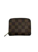AS IS Louis Vuitton Damier Ebene Zippy Coin and Card Wallet