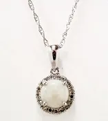 10 Karat White Opal Pendant
