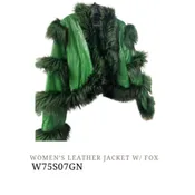 Women’s Lamb Leather Jacket with Fox