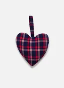 ALEXANDRA PLAID - Navy Heart Ornament