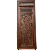Carved cedar door