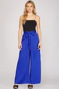 Alani Satin Pants In Blue