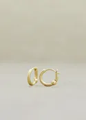 Baby 'Round Clip' Hoops Yellow Gold