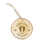 2026 Baby's First Christmas Wood Ornament - 4 PC SET #LOR-S4W-BABY26