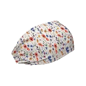 Cooling Headband: Wild Flowers (White)