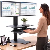 Sit2Stand™ Standing Desk Converter with Dual Monitor Mount