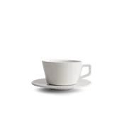 12oz Large Latte Cup & Saucer - White
