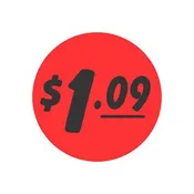 1.09 - 1.25" Circle Label | Roll of 1,000