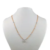 18k Rose and White Gold Diamond Necklace