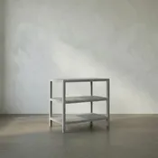 2 Shelf Side Table, White Wash