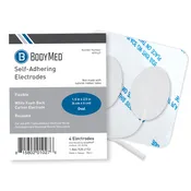 1.5″ x 2.5″ Oval White Foam Carbon Electrode, 4/pk