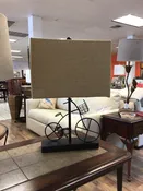 Black Metal Bicycle Table Lamp