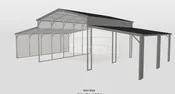 42'WX25'XLX12/8' VROOF BARN SKU 007