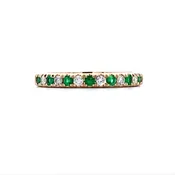 1/4ctw Emerald & Diamond Ring in Yellow Gold by B&C