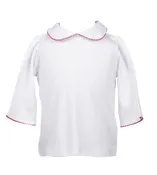 3/4 Sleeve Shirt With Red Trim