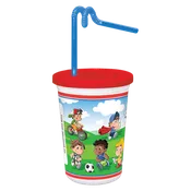 12 oz Kid's Cups With Red Lid and Kurly Straw 250/Case (3052120)