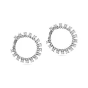 1.70 Ctw. Diamond Open Hoop Earrings from Bespoke by Platt