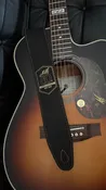 Maton 80th Anniversary Leather Guitar Strap - Black - 17197