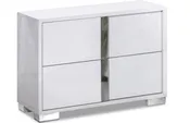 Freya Modern Storage nightstand White High Gloss