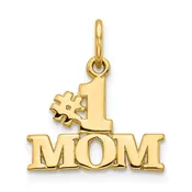 14k #1 MOM Charm