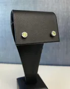 14kw, Peridot and Diamond Studs