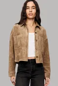 All Day Cropped Suede Jacket