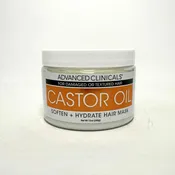 ADVANCED CLINICALS CASTOR OIL SOFTEN + HYDRATE HAIR MASK 12 OZ