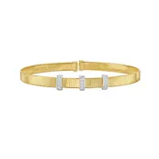 14K .11ct Diamond Station Cuff