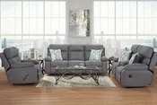 Affordable Furniture 1700 Porschia Asphalt Manual Reclining Sofa