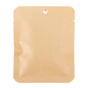 3" x 4" Kraft Compostable Heat Seal Bags with Round Hang Hole (100 Pieces) [TB321] - DISCONTINUED