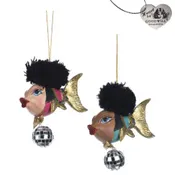 Goodwill Kissing fish ornament disco ball set of 2