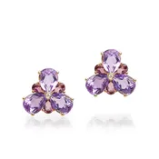 Amethyst Petal Earrings