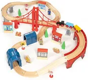 60 Piece Wooden Train Set