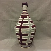 berber lidded basket, 16x8