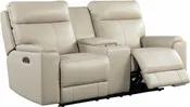 LUXE COLLECTION BRYANT LEATHER POWER LOVESEAT
