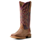 Ariat 10061147 Wms Showdown Dark Tan/Vino Sq Toe