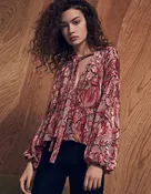 Alexis Caprina Top in Velvet Floral Devore
