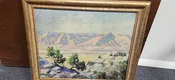 Antique Original Oil Bookcliffs from Redlands 1934 Al Nestler (see back)