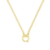 14K Yellow Gold 3.75mm Rolo Split Chain Necklace
