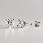 3ctw Round Cut Lab-Grown Diamond Studs