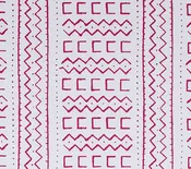 Alan Campbell Fabric: Beau Rivage - Custom Dark Magenta on White Suncloth (OUTDOOR)